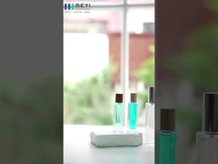 Bouteille d'essai de parfum blanc brillant de luxe avec logo personnalisé