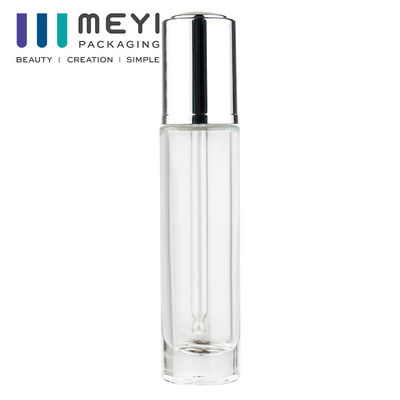 Bouteilles gouttelettes en verre transparent de 100 ml en forme ronde avec boîte de carton