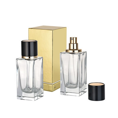 Logo personnalisé Bouteille de parfum Emballage Pompe à pulvérisation en verre Différentes couleurs Formes Parfum/cosmétique 30/50/100ml